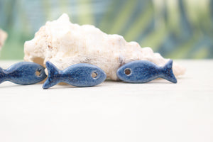 Petits poissons ceramique couleur océan