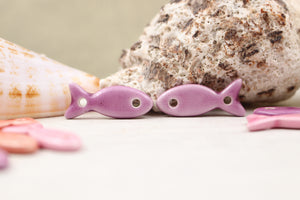 Breloques Poissons Céramique pour fabrication de bracelets et couture