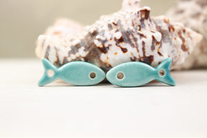 Breloques Poissons Céramique pour fabrication de bracelets et couture