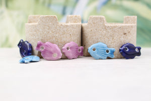 Breloques Céramique Poisson pour fabrication de bracelets, bijoux, accessoires et couture
