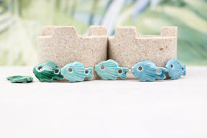 Breloques Céramique Poisson pour fabrication de bracelets, bijoux, accessoires et couture