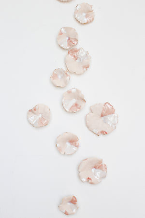Abstract Coral Porcelain Flower Wall Art handmade in France by Alain Granell