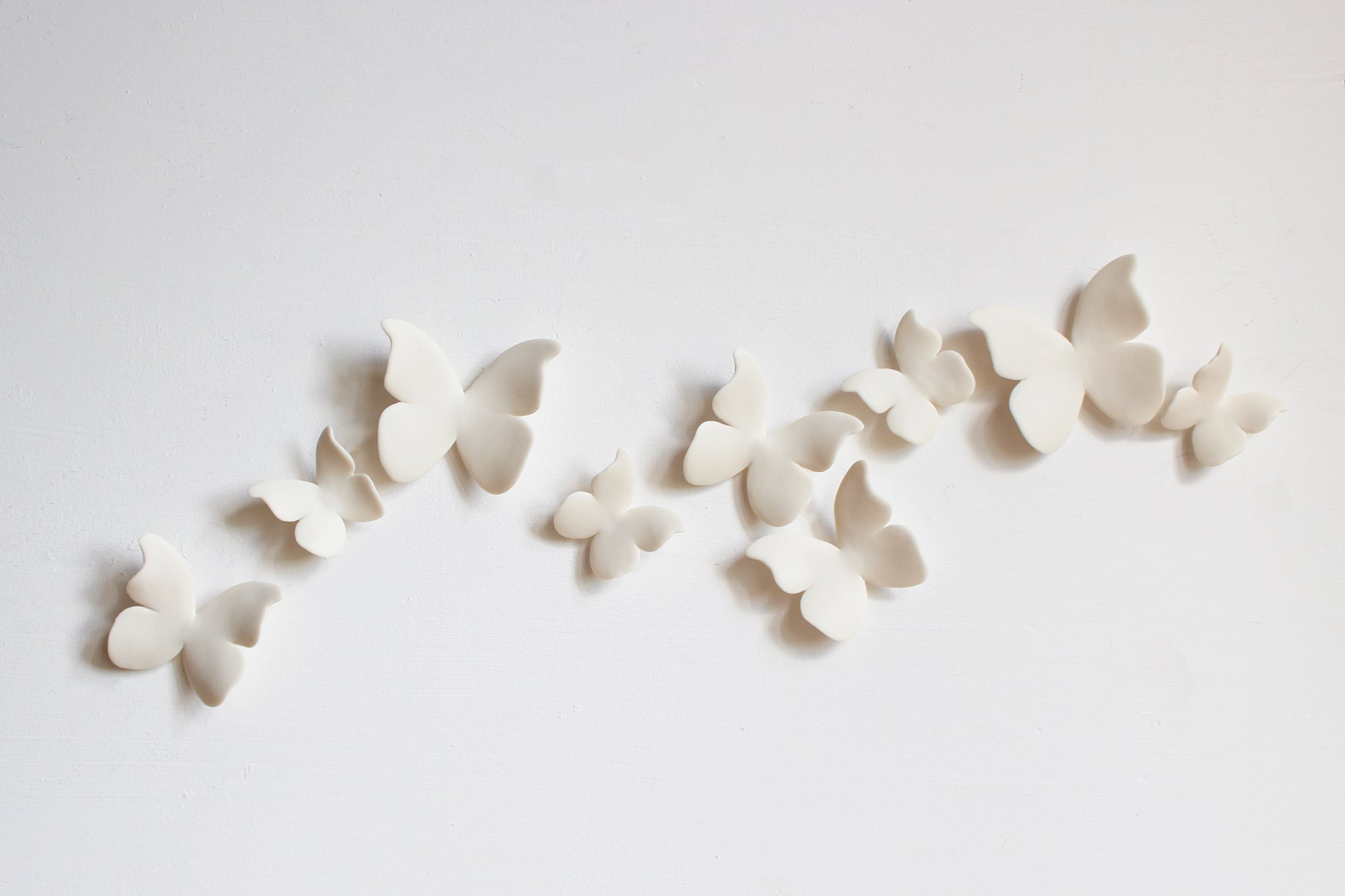 Classic Ceramic Butterfly Wall Art Handmade in France by Alain Granell