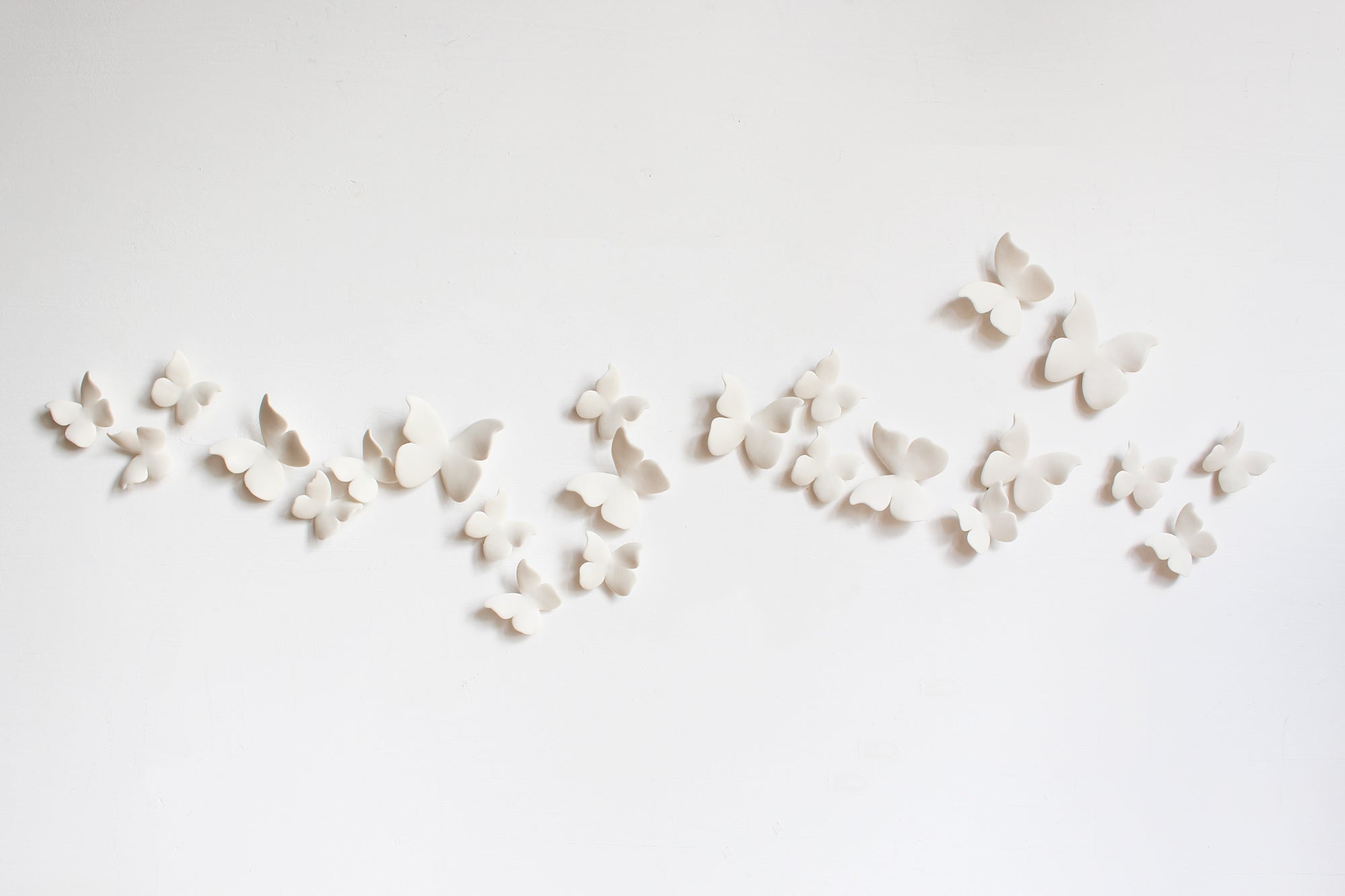 Classic Ceramic Butterfly Wall Art Handmade in France by Alain Granell
