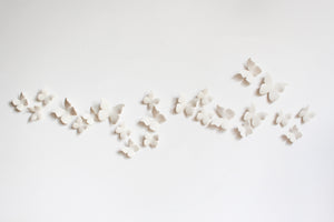 Classic Ceramic Butterfly Wall Art Handmade in France by Alain Granell