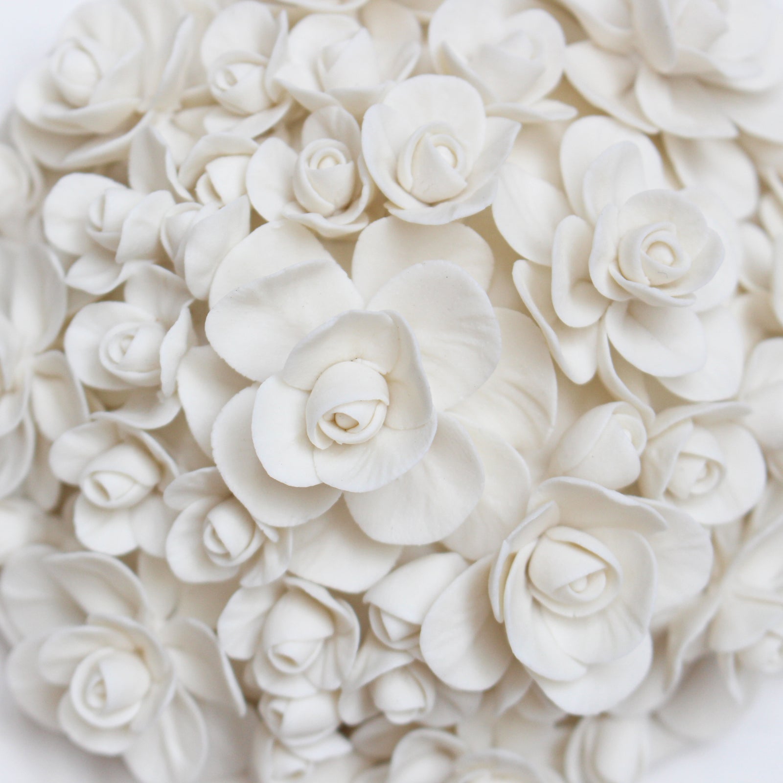 Handmade Porcelain Camellia Tile by Alain Granell