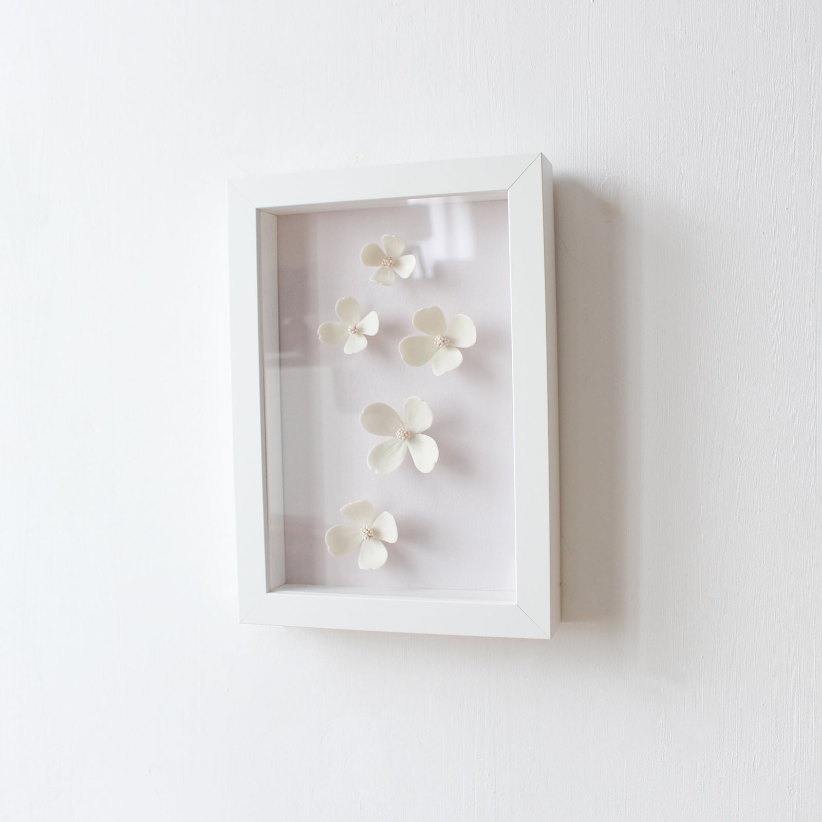 3D Frame of ceramic dogwood flowers by Alain Granell
