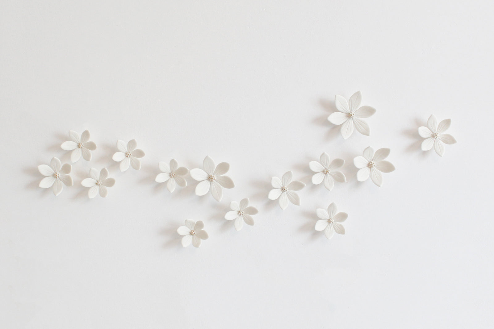 White Porcelain Flower Wall Art made in France by Alain Granell