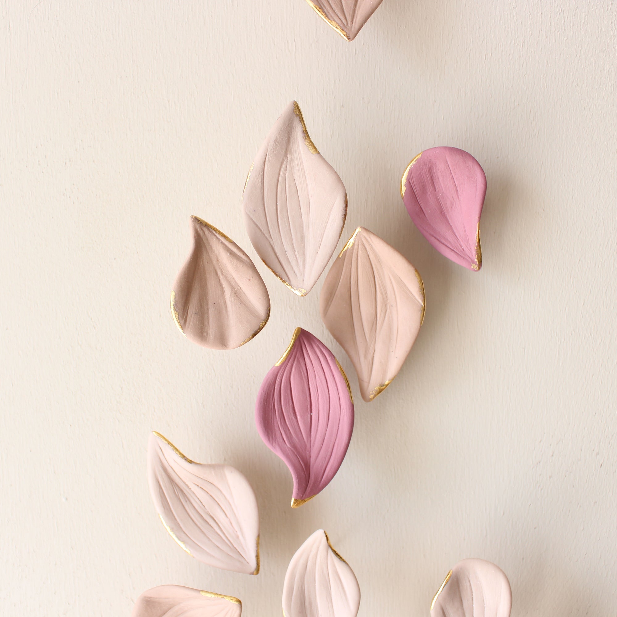 Porcelain Autumn Leaves Wall Sculpture by Alain Granell