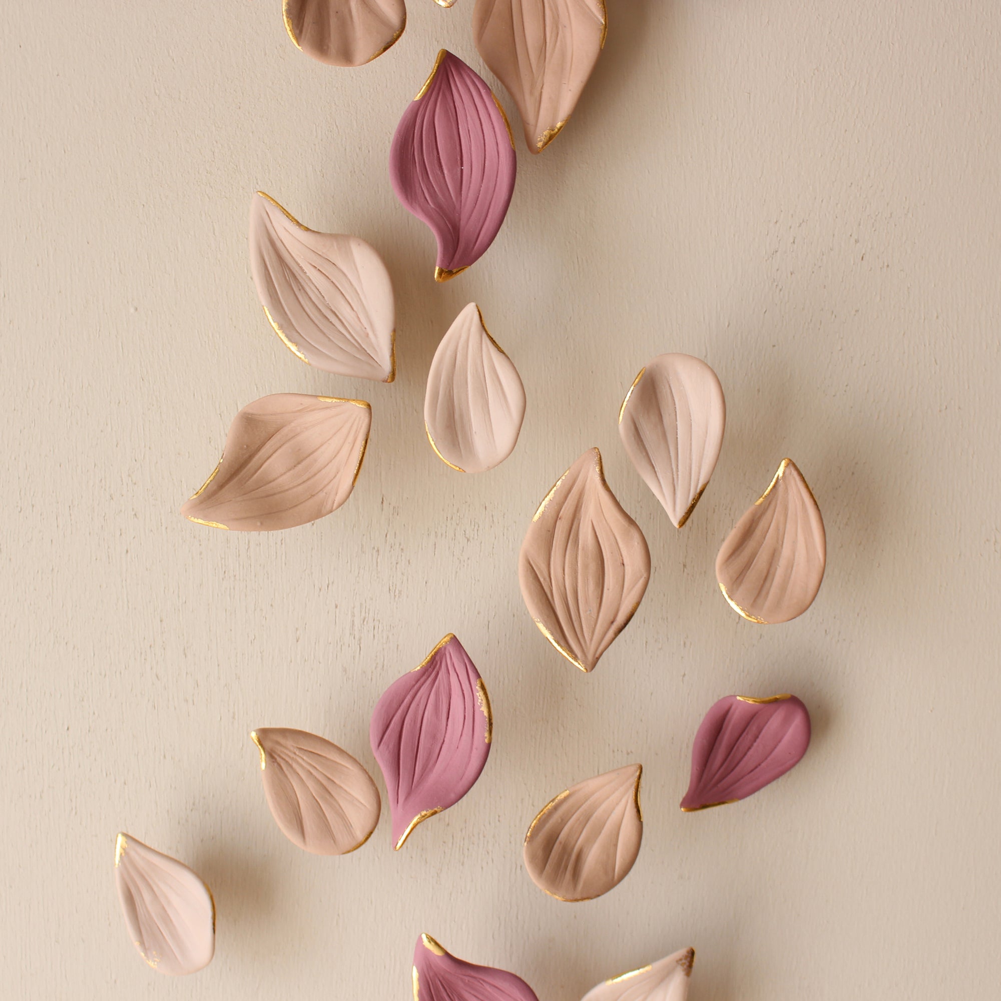 Porcelain Autumn Leaves Wall Sculpture by Alain Granell