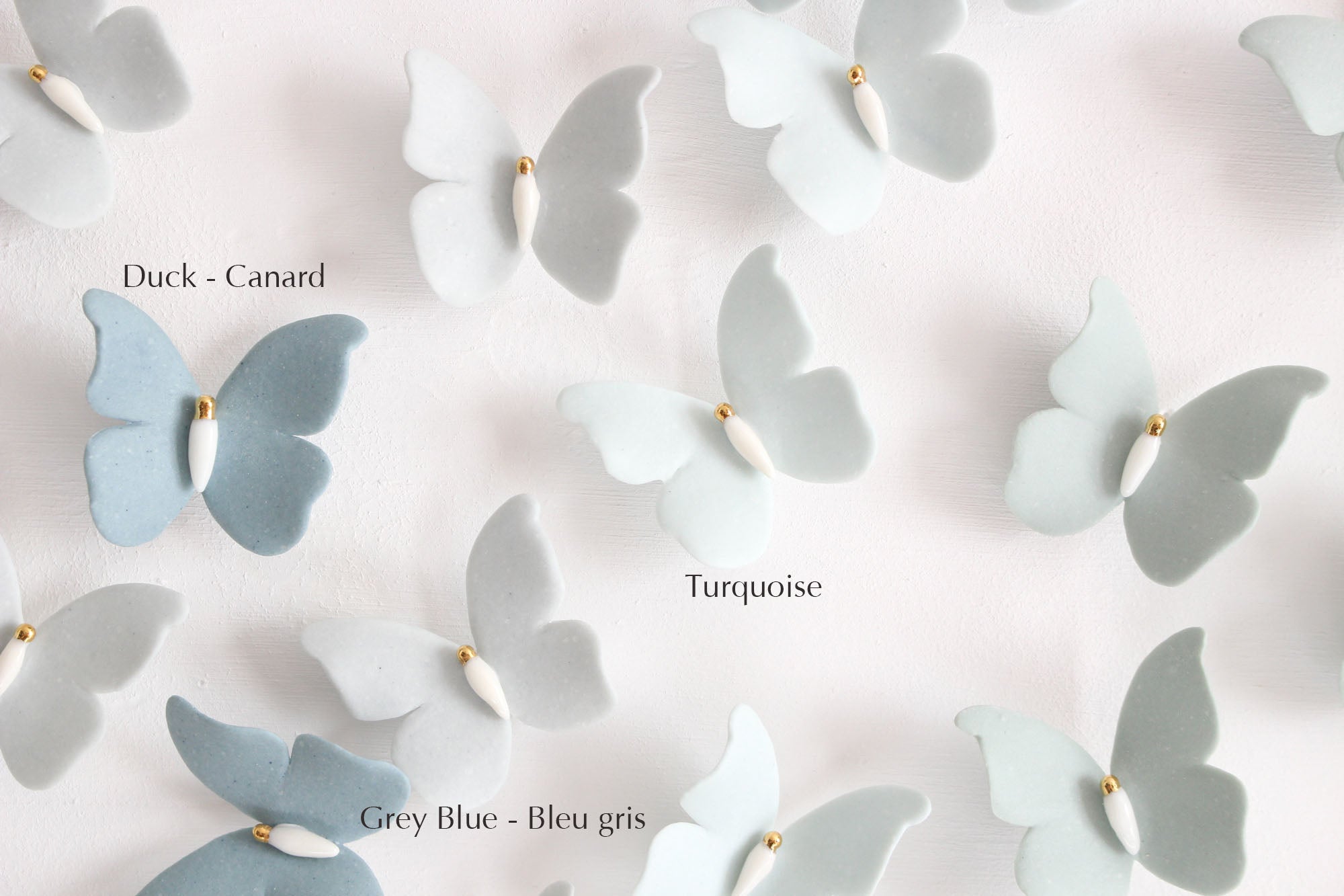 Choose your color Cute Porcelain Butterflies