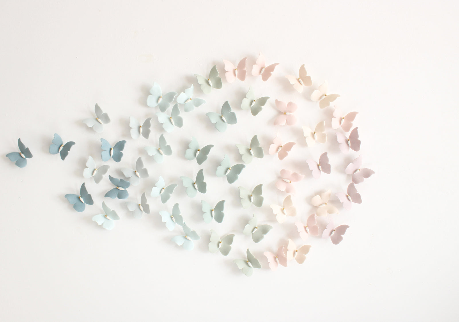 Ceramic Multicolor Butterfly Wall Art by Alain Granell