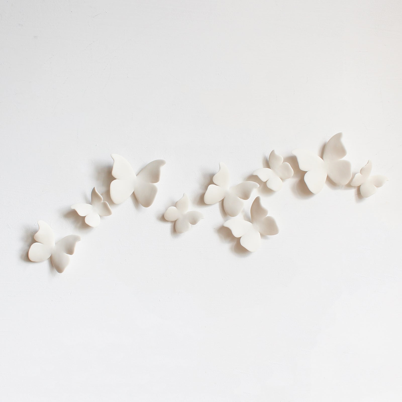 Classic Ceramic Butterfly Wall Art Handmade in France by Alain Granell