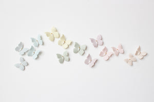Mini Rainbow Wall Decor of Porcelain Butterflies by Alain Granell