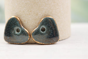 Ceramic heart charms for jewelry and accessories handmade in France by Alain Granell