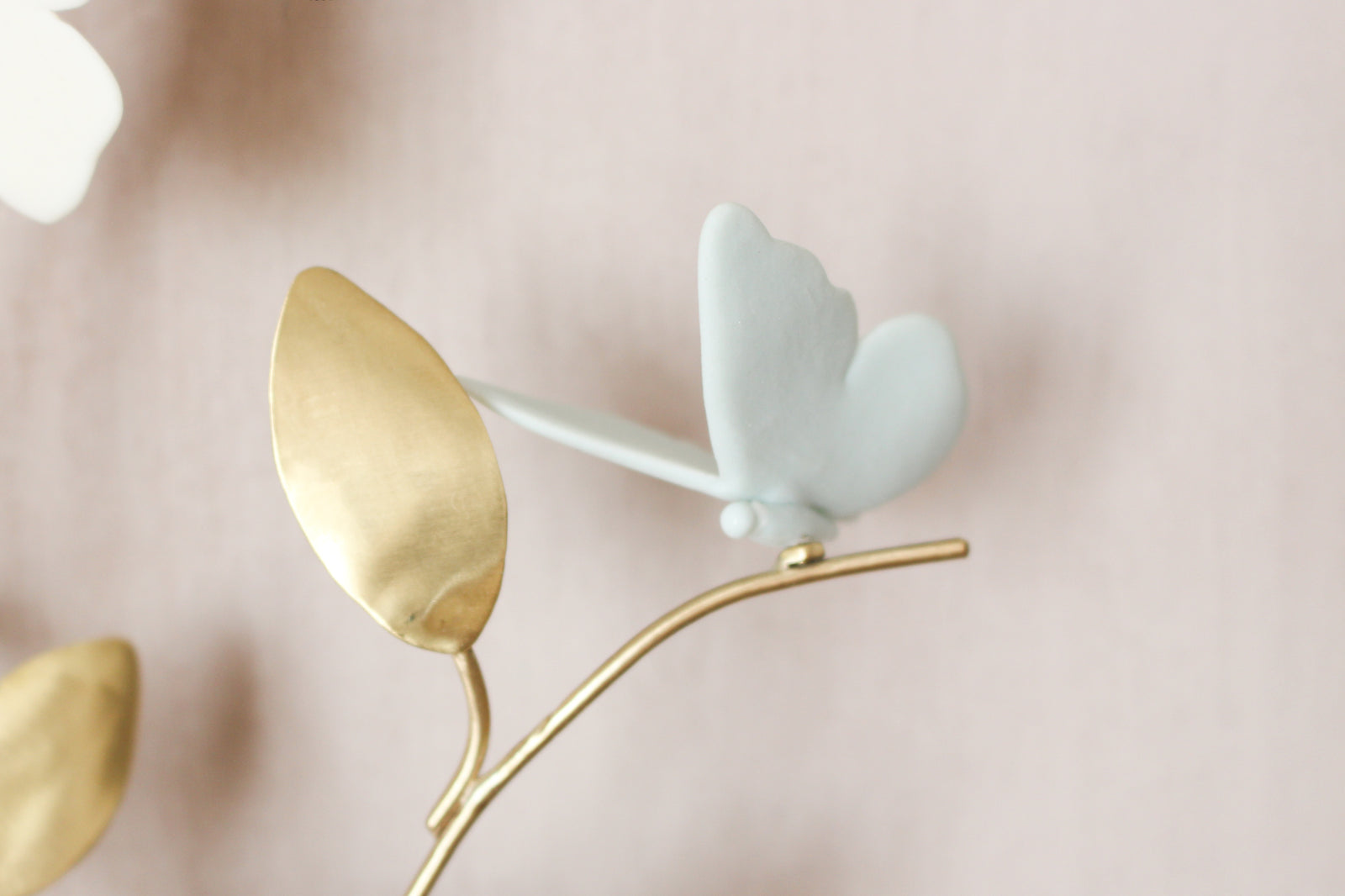 Porcelain and Brass Butterfly Tree by Alain Granell