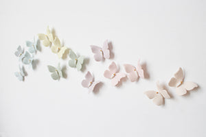 Mini Rainbow Wall Decor of Porcelain Butterflies by Alain Granell