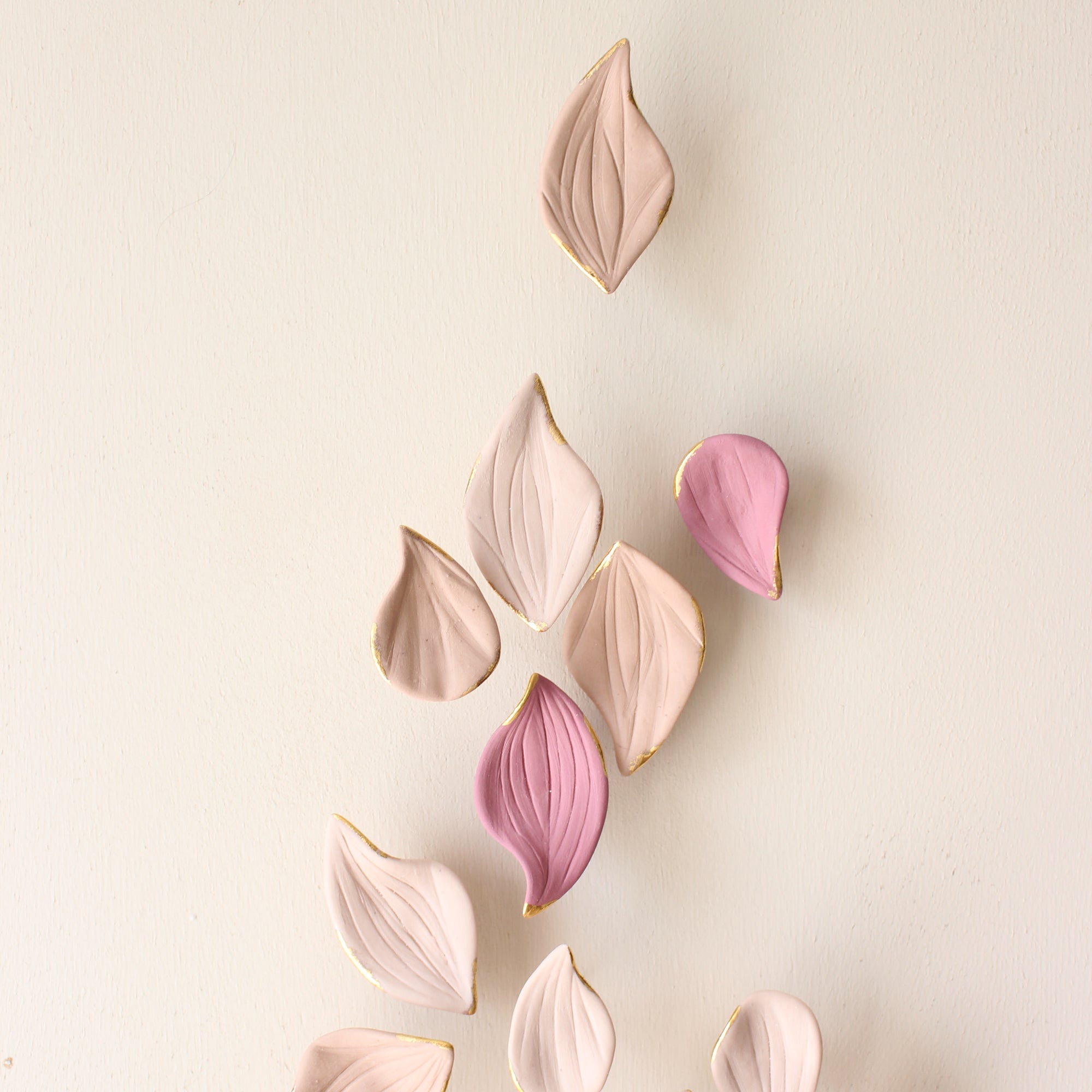 Porcelain Autumn Leaves Wall Sculpture by Alain Granell