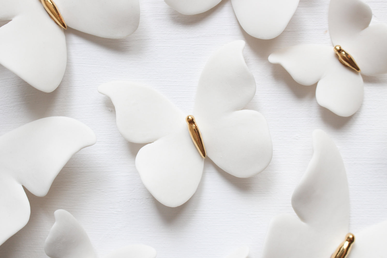 White and Gold Porcelain Wall Art by Alain Granell