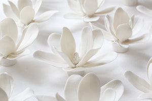 Wall Decor of Porcelain Magnolias by Alain Granell