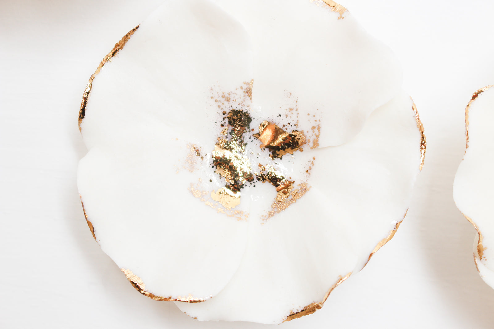 Golden  Porcelain Wall Flowers by Alain Granell