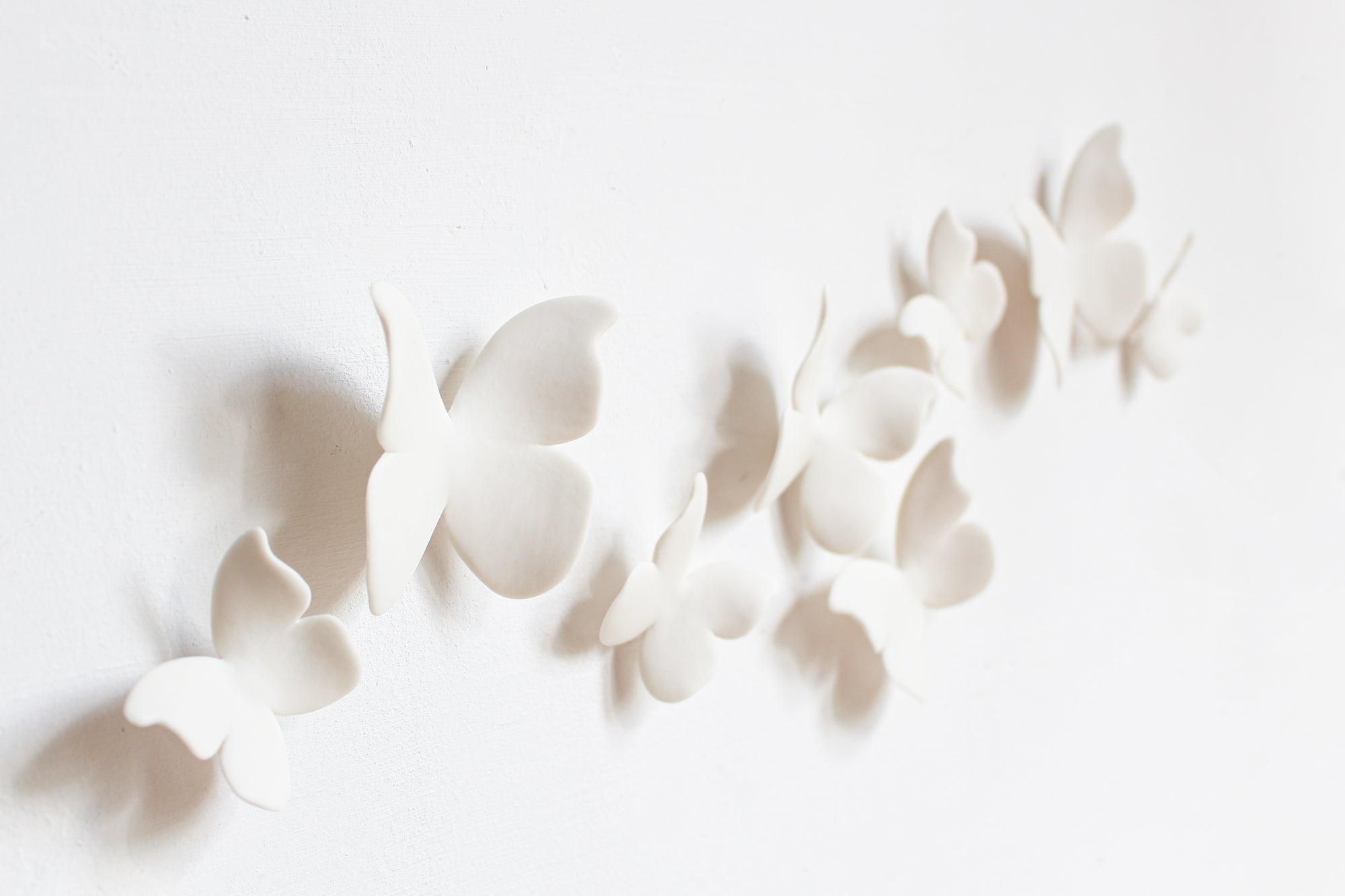 Classic Ceramic Butterfly Wall Art Handmade in France by Alain Granell