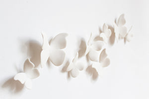 Classic Ceramic Butterfly Wall Art Handmade in France by Alain Granell