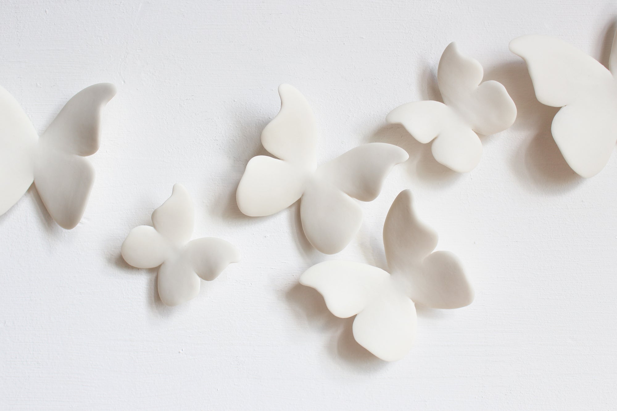 Classic Ceramic Butterfly Wall Art Handmade in France by Alain Granell