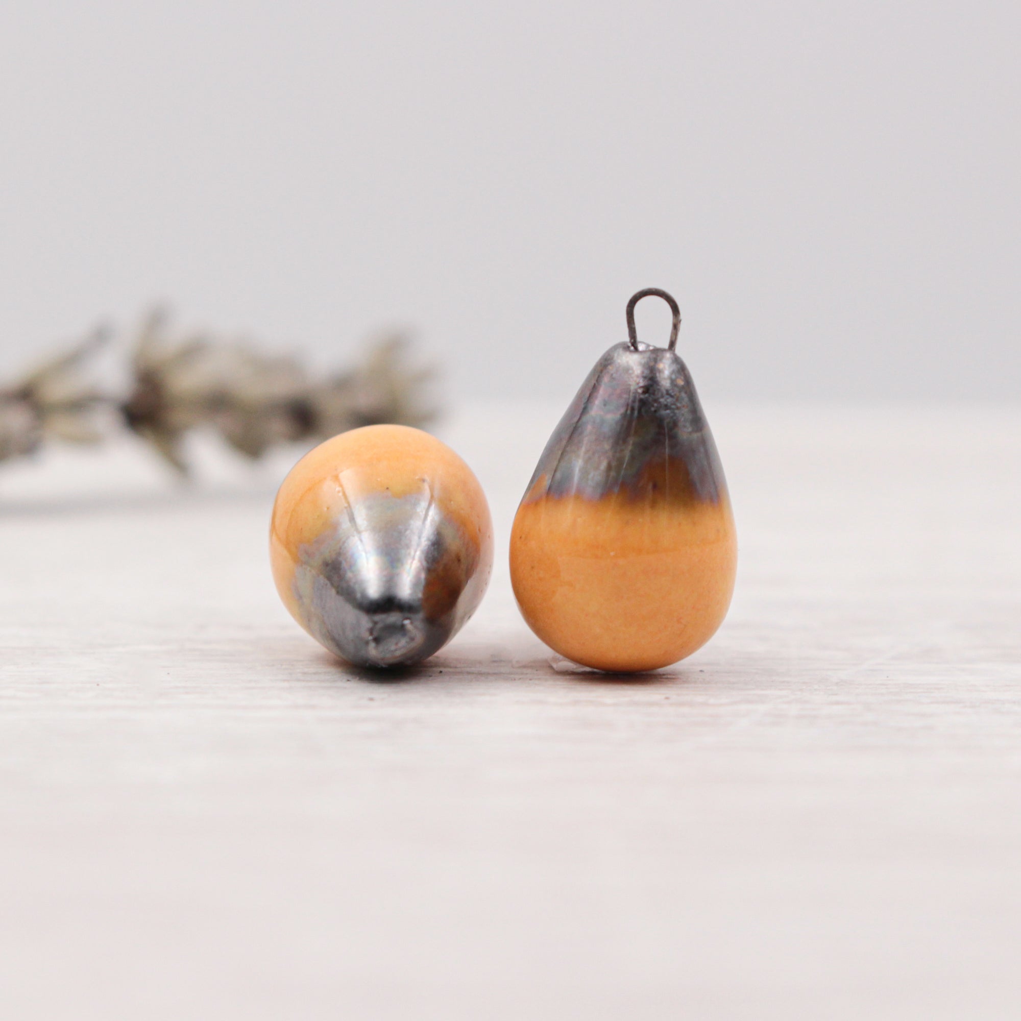 Ceramic Charms for Jewelry and Accessories Making handmade in France by Alain Granell