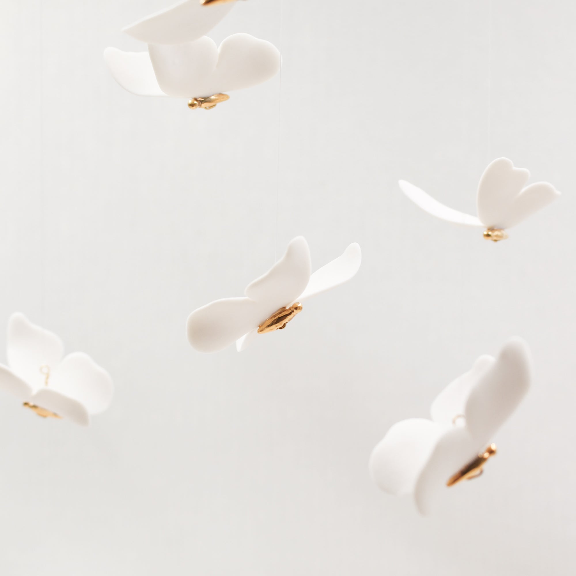 7 Porcelain Hanging Butterflies