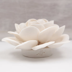 Small Porcelain Camellia - Handmade Porcelain Flower for Interior and Event Decoration - Made in France by Alain Granell – Home and Wall Decoration