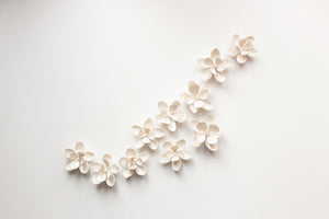 Wall Decor of Porcelain Magnolias - Handmade Porcelain Flowers for Interior and Event Decoration - Made in France by Alain Granell – Home and Wall Decoration