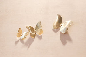 Set of 3 Brass Butterflies