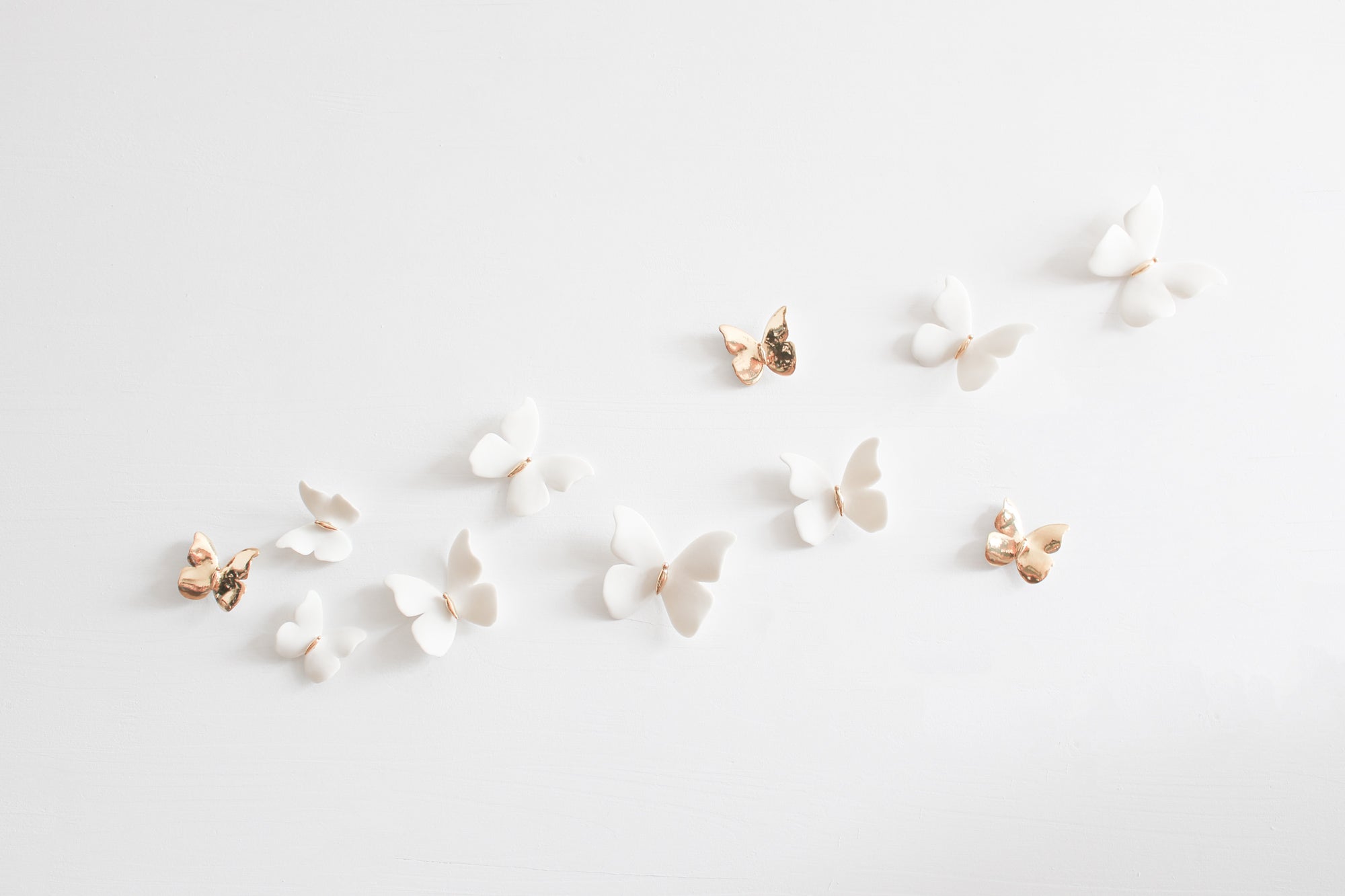 Wall Decor of Porcelain Butterflies by Alain Granell