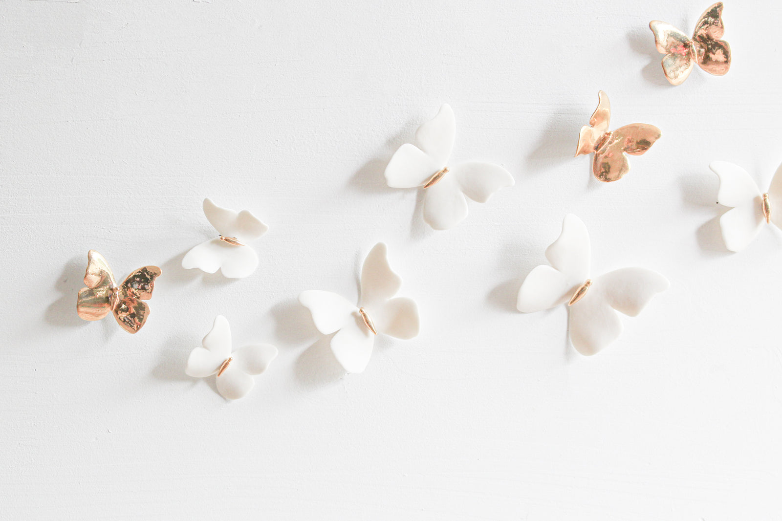Wall Decor of Porcelain Butterflies by Alain Granell